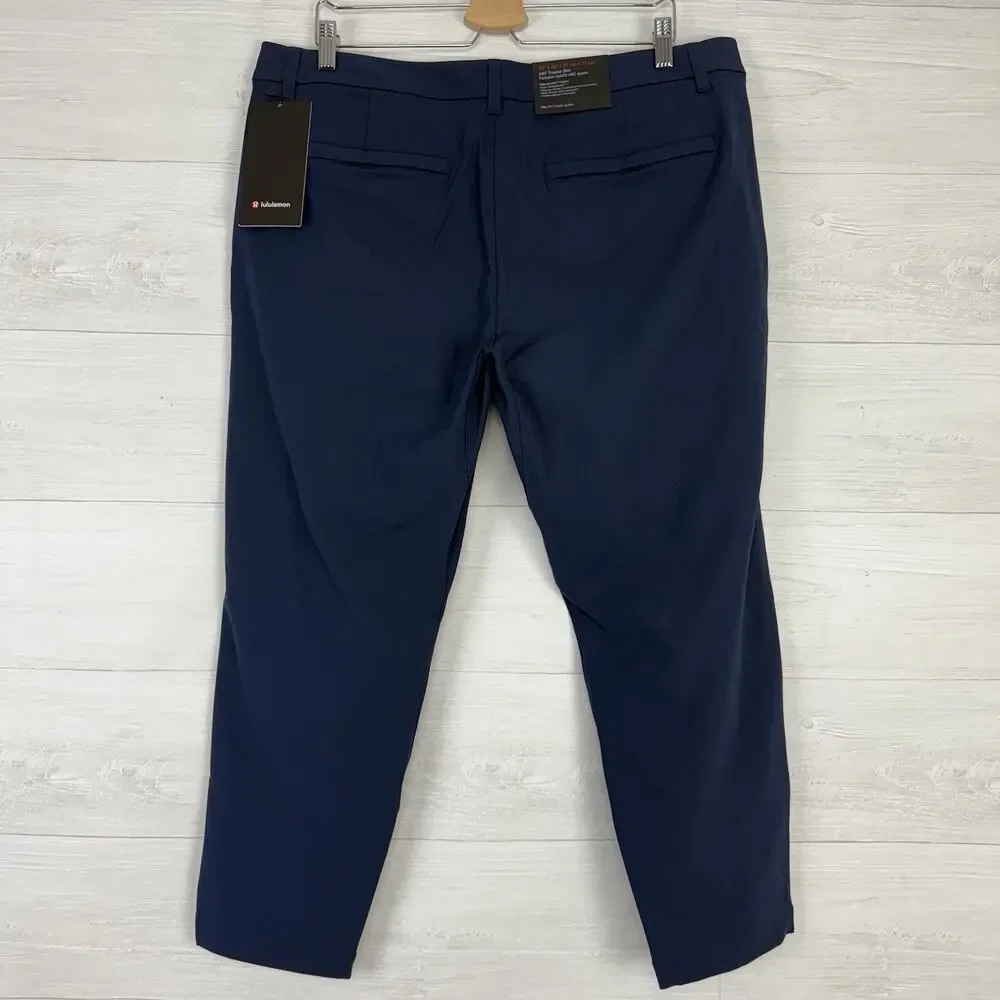 NWT Lululemon ABC Slim Fit Trouser Pants Men‎ 38 x 28 Chino Navy Blue Warpstreme